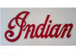 Indian Motorcycle 13 inch synthetic leather red/white patch